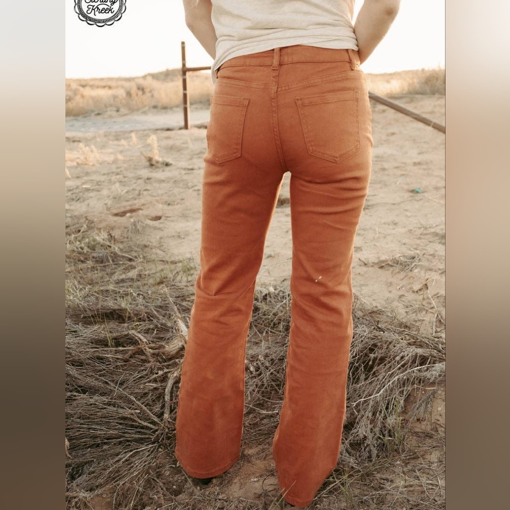 NWT Rust WALKING WEST DENIM LONG HIGH RISE JEANS - Picture 3 of 4